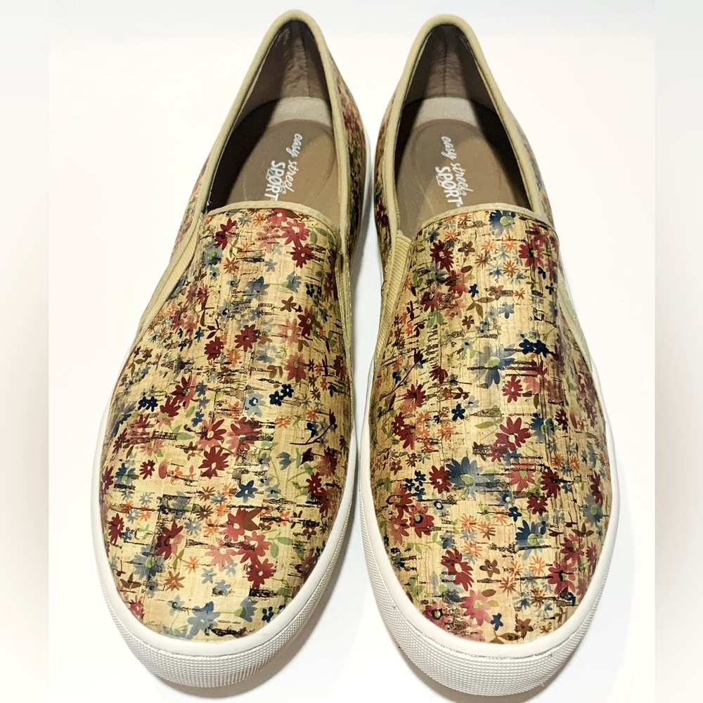 Floral Easy Street Sport Slip On Womens Size 12
